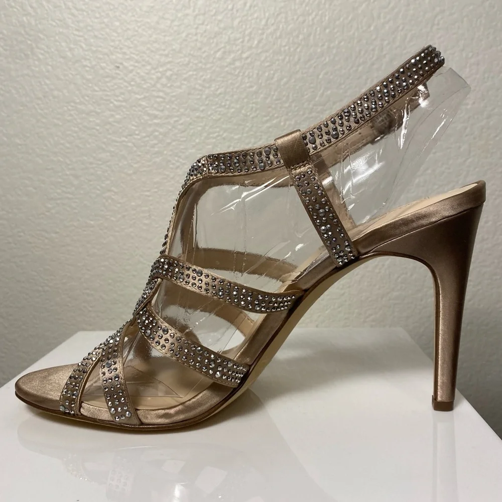 INC Sparkling Rhinestone Strappy Heels Size 9.5 Brand New in Box